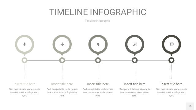 灰色时间轴PPT信息图15