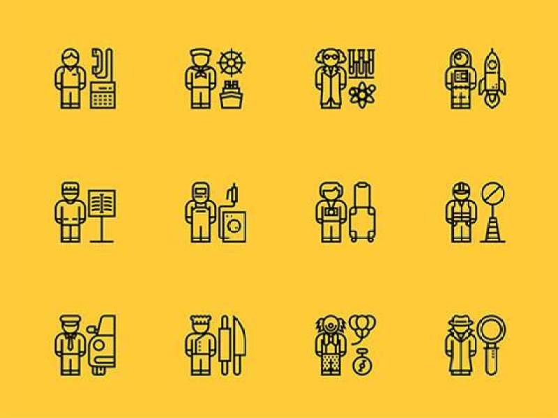 30 枚职业类型图标