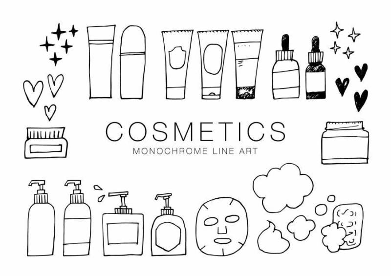 化妆单色线描000