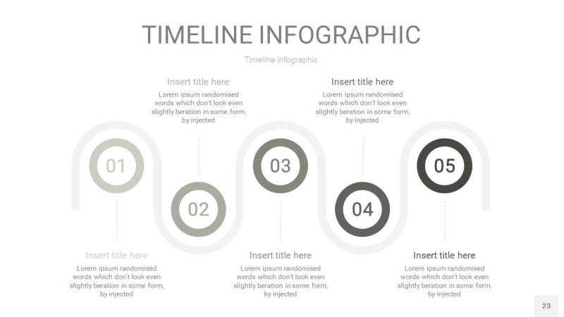 灰色时间轴PPT信息图23