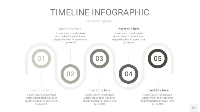 灰色时间轴PPT信息图23
