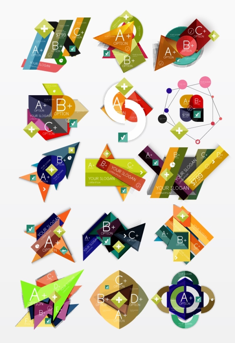 现代商业信息图表模板16