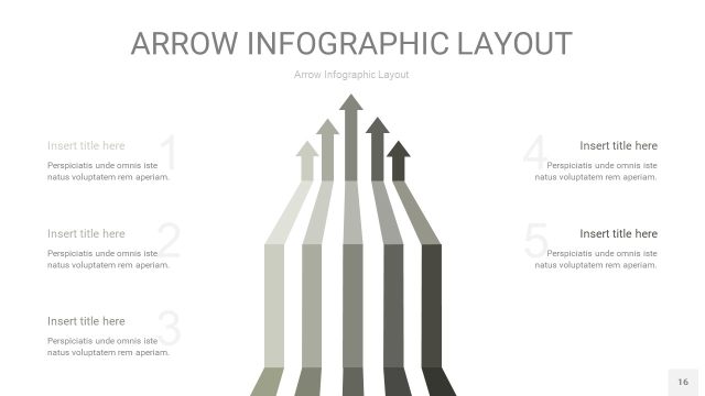 灰色箭头PPT信息图表16