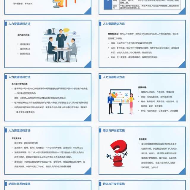 简约风人力资源培训与开发PPT模板