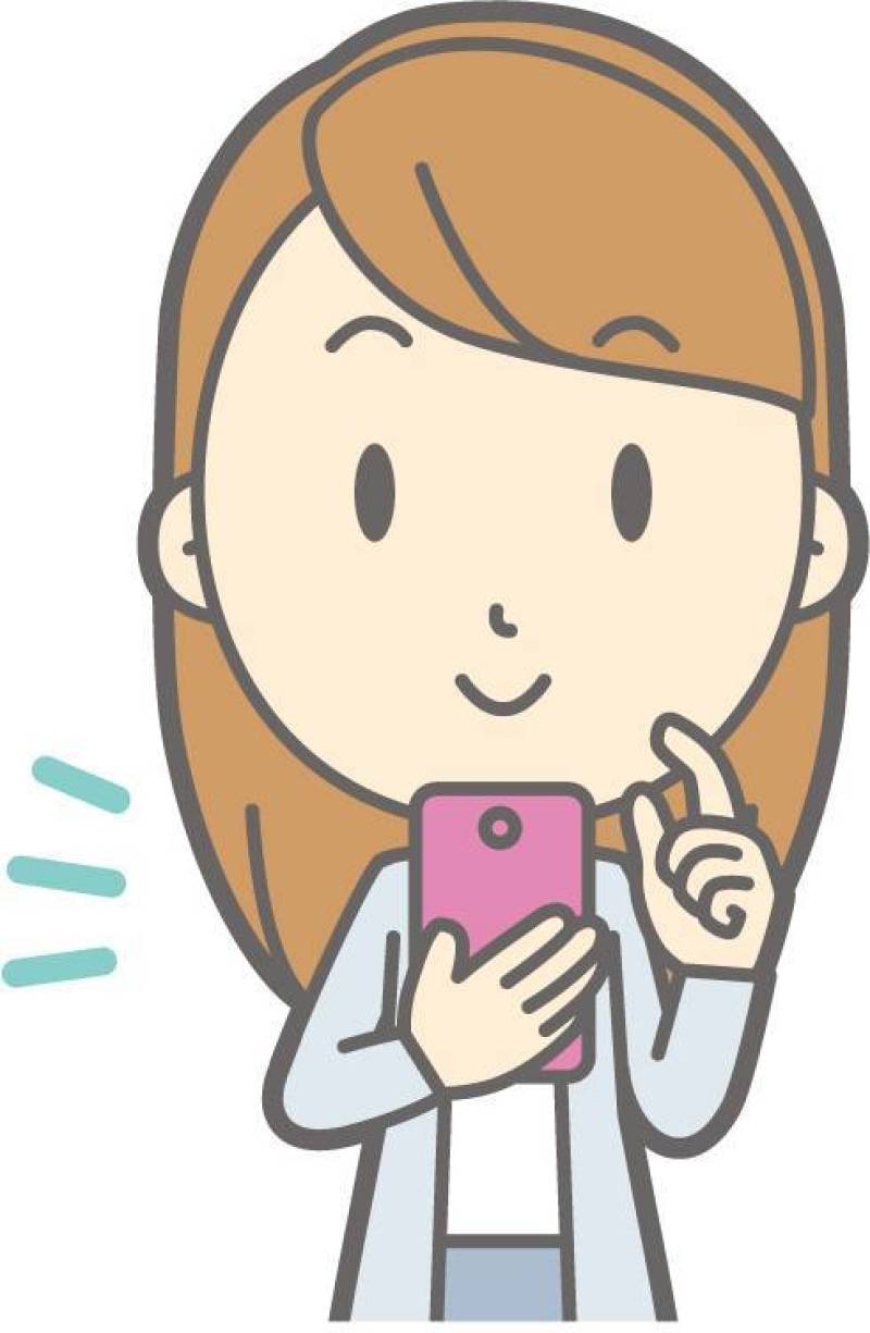 女大学生 - 智能手机操作 - 半身像