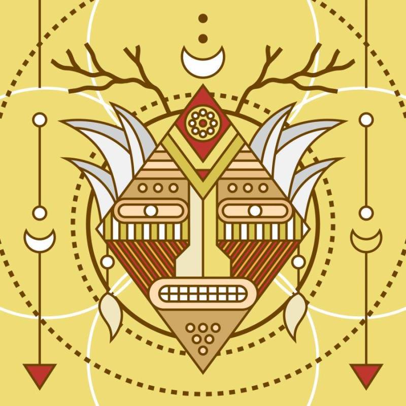 萨满面具矢量