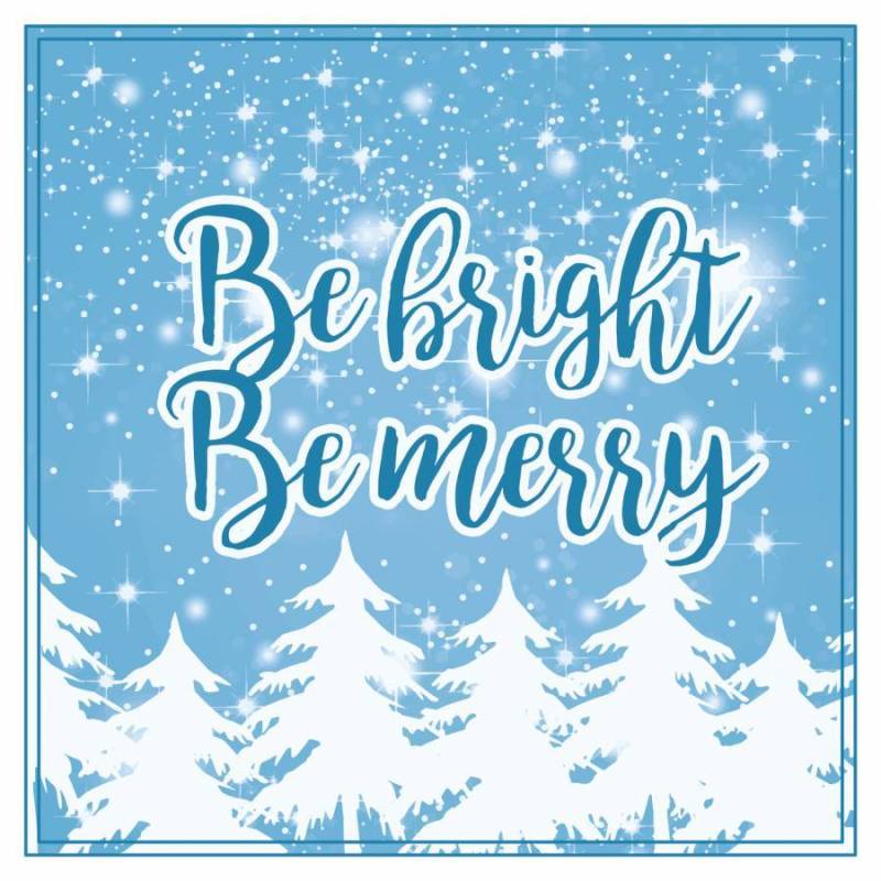 矢量冬季星空卡