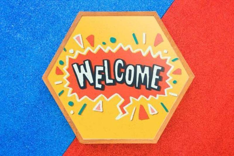 Hexagonal frame mockup with quote concept