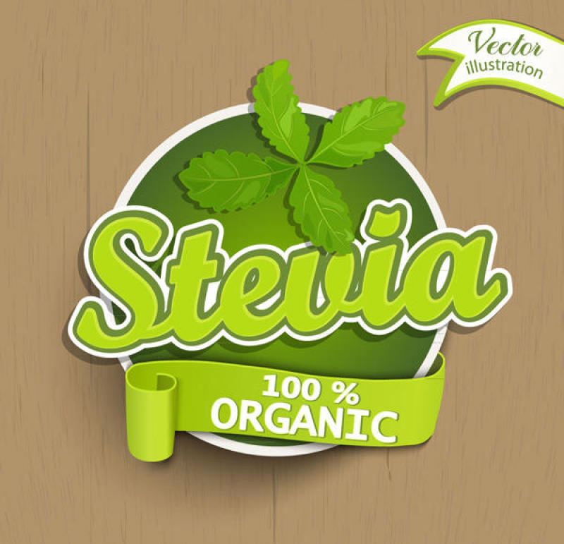 甜叶菊标签矢量