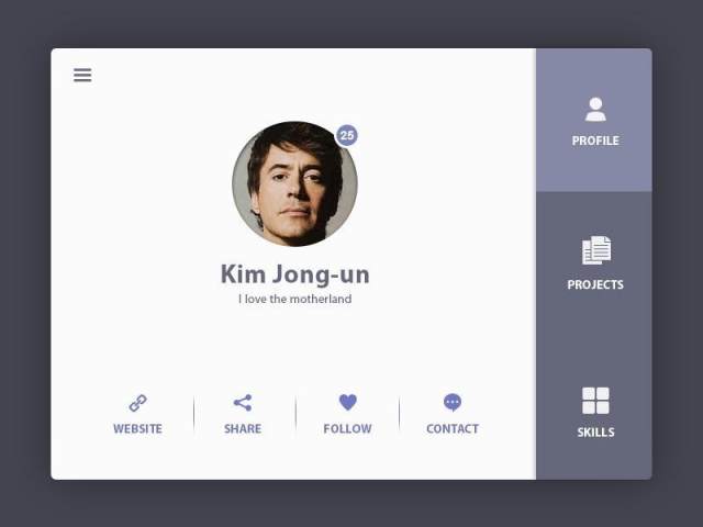 User Details用户信息面板psd分层素材 User Details用户信息面板psd分层素材