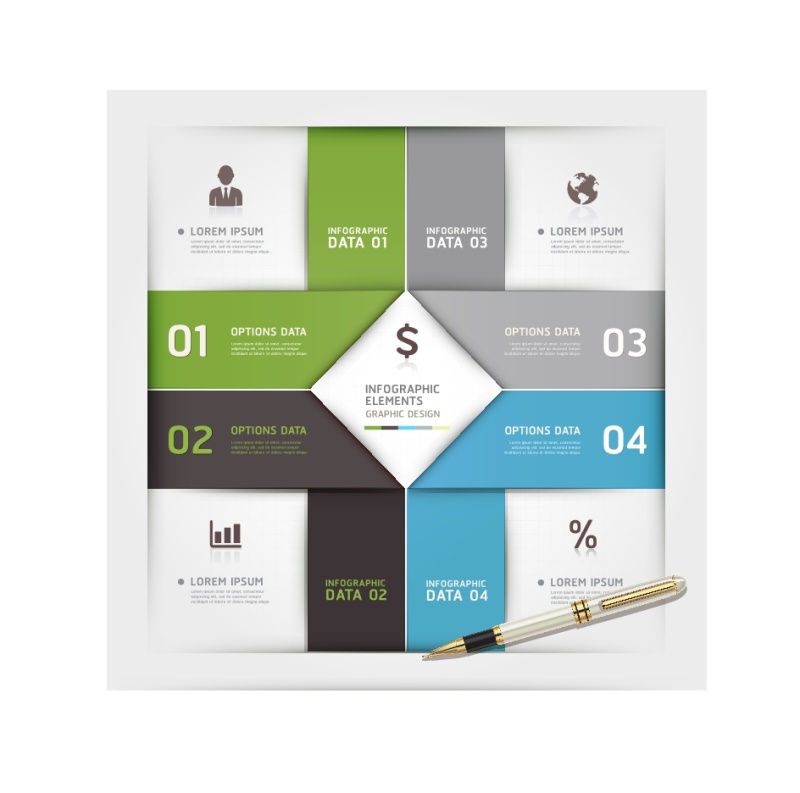 业务步骤信息图形矢量21