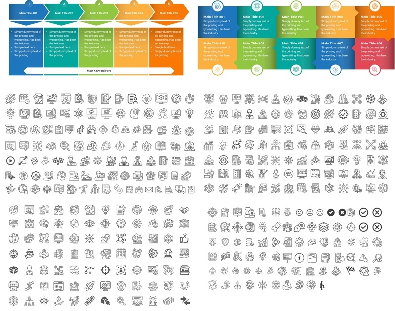 目录标题列表流程PPT模板素材List Process