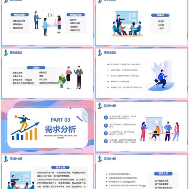渐变扁平化企业销售基本流程企业培训PPT模板 渐变扁平化企业销售基本流程企业培训PPT模板