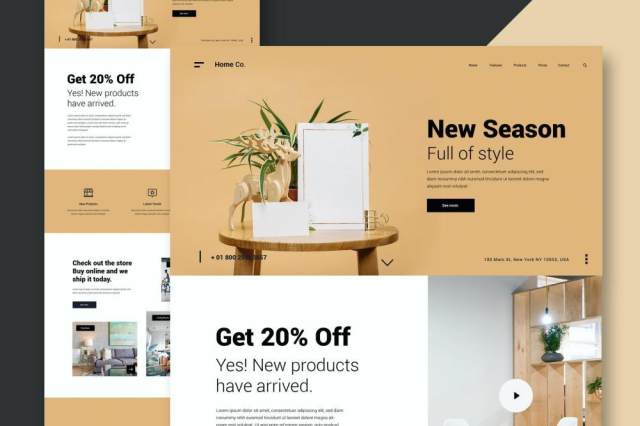 家庭家具网站UI界面设计PSD模板home furniture website 家庭家具网站UI界面设计PSD模板home furniture website