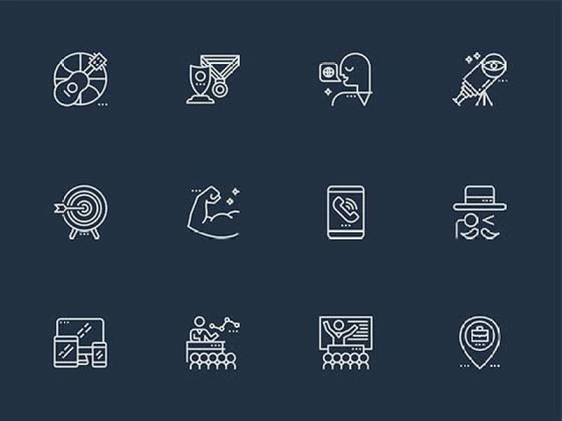 36 枚工作简历元素图标