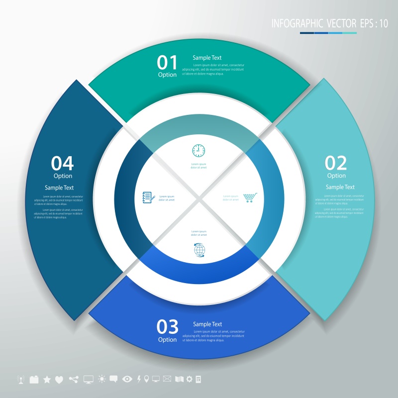 工作流布局横幅图Web设计信息图集17