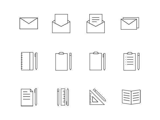 文字工作图标
