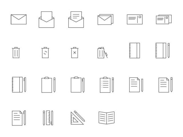 文字工作图标