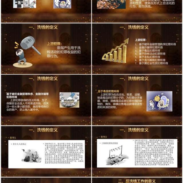 金色商务风反洗钱宣传培训PPT模板 金色商务风反洗钱宣传培训PPT模板