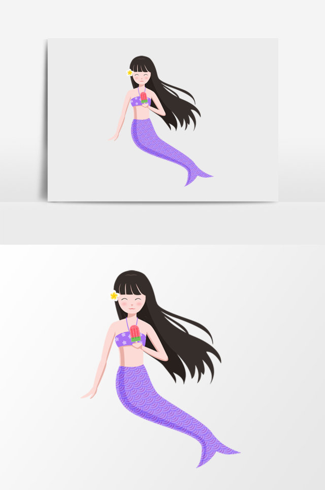 手绘卡通美人鱼素材 手绘卡通美人鱼素材