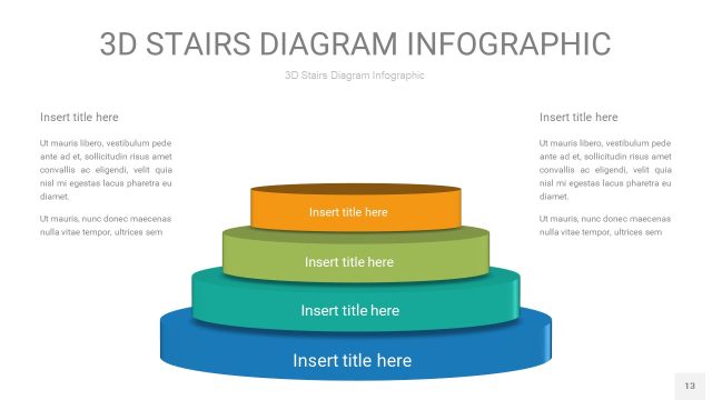 3D阶梯PPT图表13