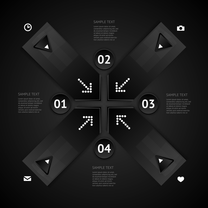 信息图表的黑色元素18