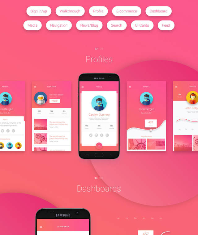 素描应用移动模板和Material Design UI元素,Matta Material UI Kit 素描应用移动模板和Material Design UI元素,Matta Material UI Kit