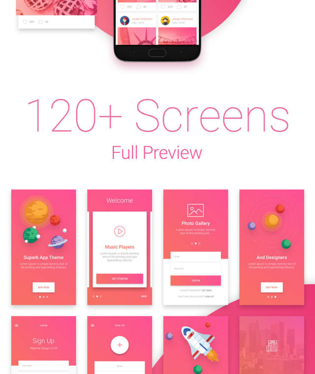 素描应用移动模板和Material Design UI元素,Matta Material UI Kit 素描应用移动模板和Material Design UI元素,Matta Material UI Kit