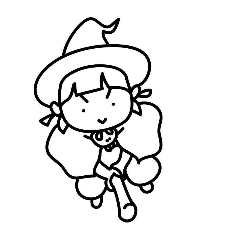 万圣节：扫帚上的巫师