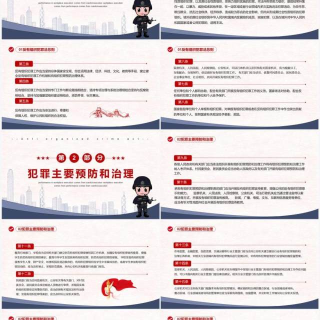 蓝色简约学习解读反有组织犯罪法PPT模板 蓝色简约学习解读反有组织犯罪法PPT模板