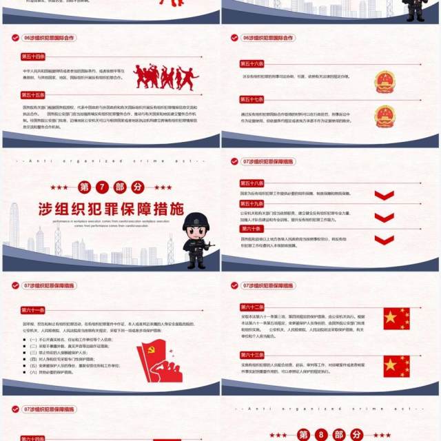 蓝色简约学习解读反有组织犯罪法PPT模板 蓝色简约学习解读反有组织犯罪法PPT模板