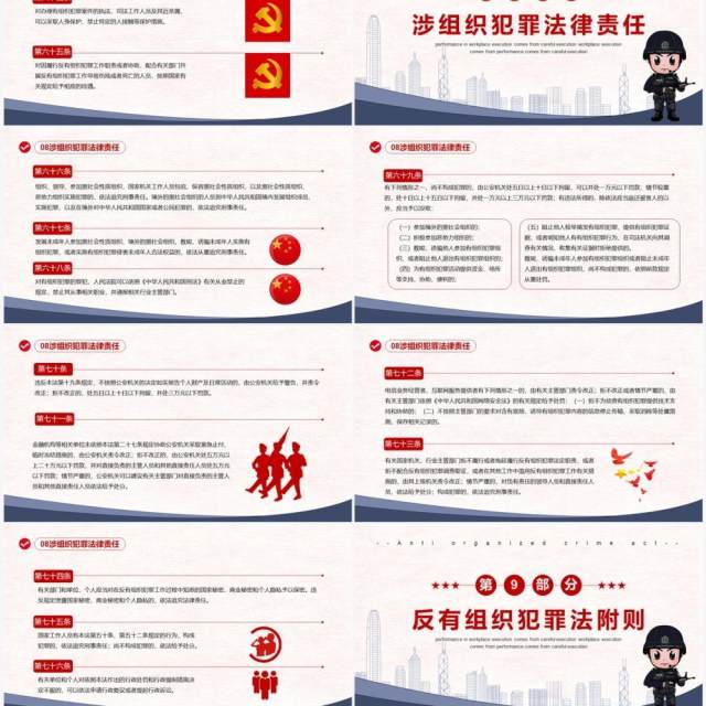 蓝色简约学习解读反有组织犯罪法PPT模板 蓝色简约学习解读反有组织犯罪法PPT模板
