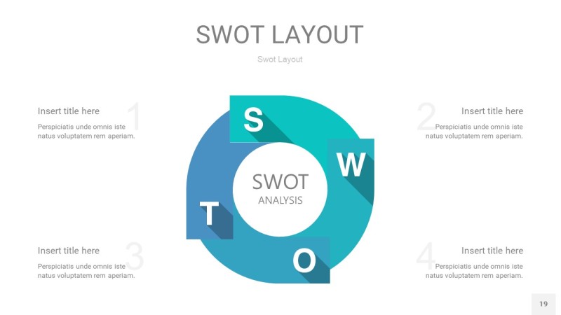 宝石绿SWOT图表PPT19