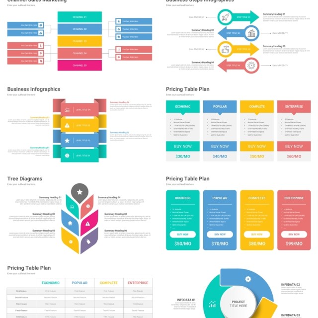 多功能商业金字塔市场营销信息图表PPT模板Mix Infographics_16_9