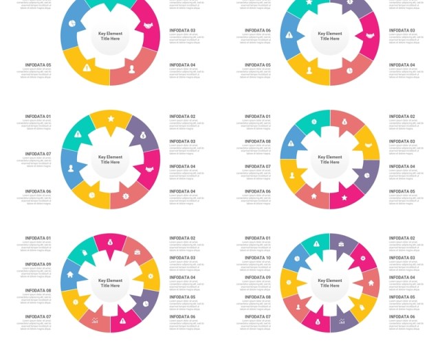 多功能商业金字塔市场营销信息图表PPT模板Mix Infographics_16_9