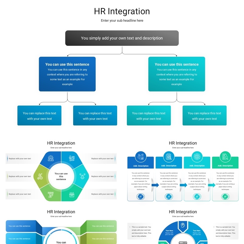 人力资源整合结构图信息图表PPT模板HR Integration