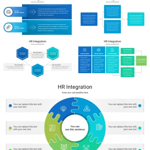 人力资源整合结构图信息图表PPT模板HR Integration