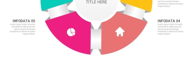 彩色五项关系循环图ppt信息图表素材 彩色五项关系循环图ppt信息图表素材