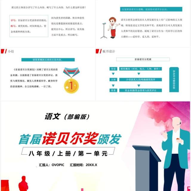 部编版八年级语文上册首届诺贝尔文学奖颁发课件PPT模板 部编版八年级语文上册首届诺贝尔文学奖颁发课件PPT模板