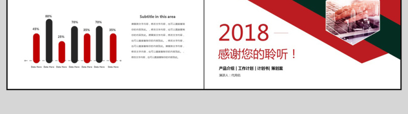 2018商务工作汇报PPT模板