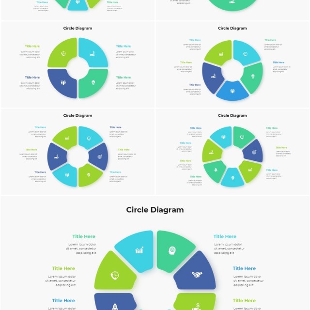 圆形图三角形信息图PPT模板Animated_Diagrams_Infographic_[Light]