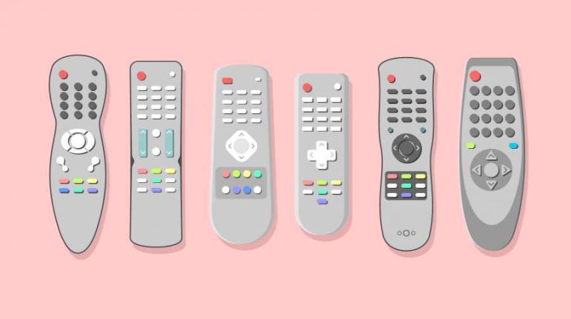 银色电视遥控器 矢量