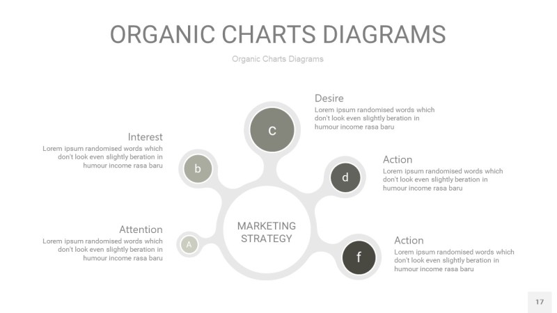 灰色循环PPT图表17