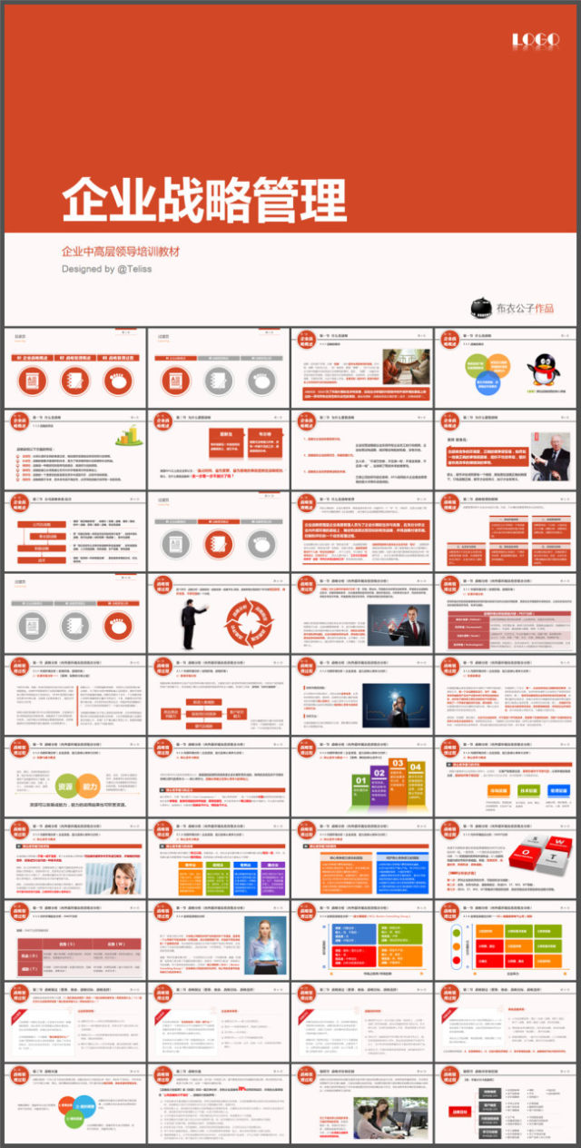 企业战略管理企业中高层领导培训ppt教材模板