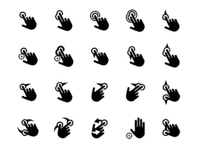 Touch Gesture Icons