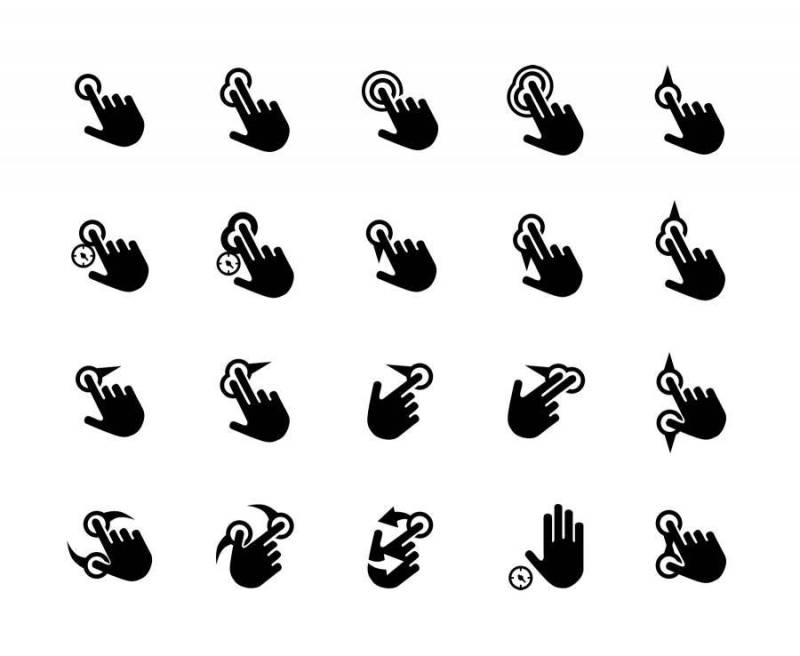 Touch Gesture Icons