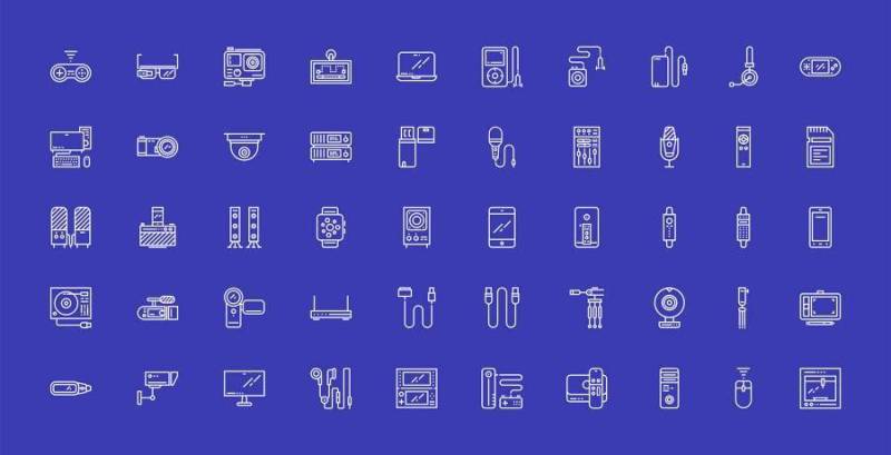 50 枚科技设备图标