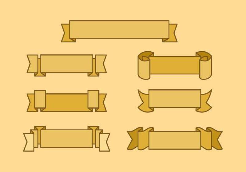 简单的老横幅 矢量