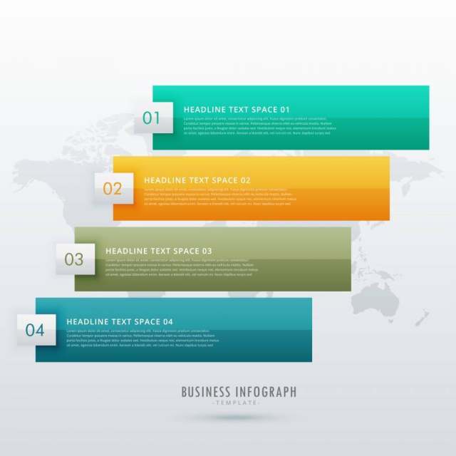 介绍和工作流图的四个步骤infographic设计
