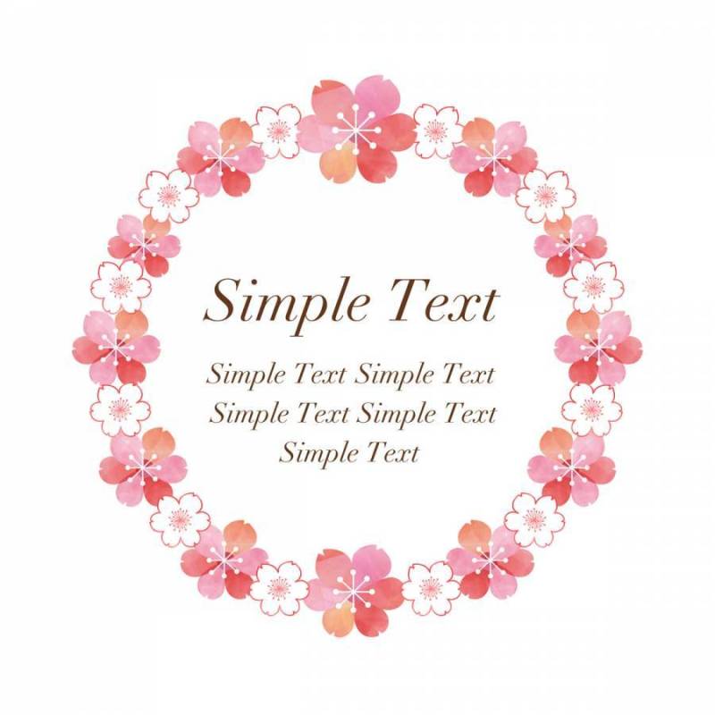 樱花_粉彩_圆框